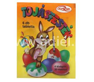 Tojásfesték nagy tasakos 6 színü