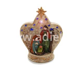 Kerámia Betlehem Korona alakú színes LED világítással