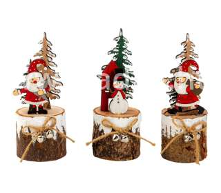 Dekoráció Karácsonyi asztalidísz fa csengettyűs 15cm