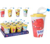 Ivópohár szívószállal 400ml