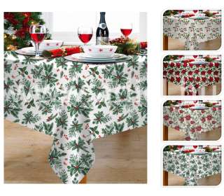 Asztalterítő textil hatású Karácsonyi 130x180cm