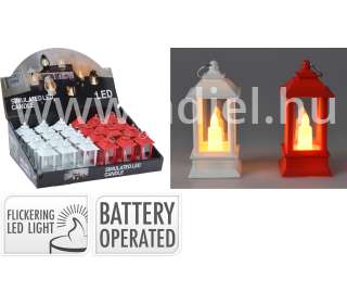 Ledes lámpás piros-fehér 9cm