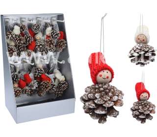 Karácsonyfadísz Toboz baba 11cm