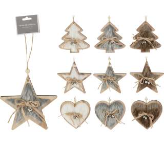 Karácsonyfadísz szőrmés fa figura 9cm