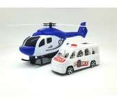 Játék Helikopter+Rendőrségi autó