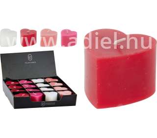 Gyertya szív alakú üvegben 95gr