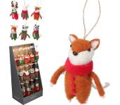 Karácsonyi dísz plüss egérke 11cm