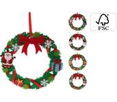 Ajtódísz Karácsonyi Filc Koszorú