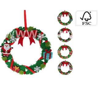 Ajtódísz Karácsonyi Filc Koszorú