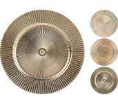 Tálca Ünnepi kerek  Aranyozott 33cm