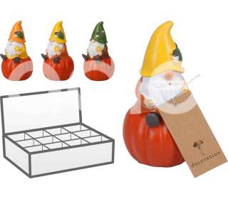 Polyrezin figura Tök manóval 13 cm