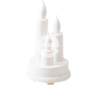 Ledes gyertyák talapzaton Fehér