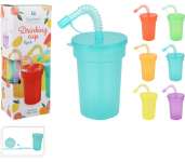 Ivópohár szívószállal 380ml 6db-os