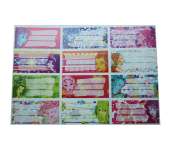 Címke füzet mintás