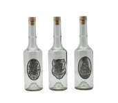 Pálinkás üveg 500ml Fém cimkével