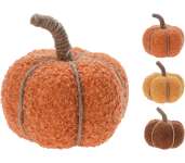 Őszi dekoráció Bársony tök 14 cm