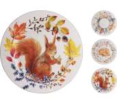 Tálca Dekorált Kerek Őszi 33cm