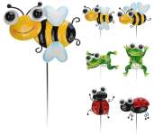 Kerti Dekoráció Fém katica-méhecske-béka 65cm