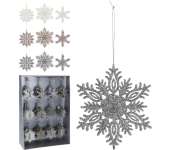 Karácsonyfadísz Hópehely 10-15cm