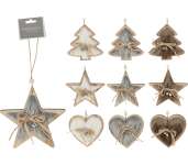 Karácsonyfadísz szőrmés fa figura 9cm