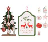 Karácsonyfadísz akasztós Fenyőfa display-en 56 db-os