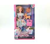 Játék baba + kiskutyás szett