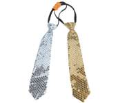 Party nyakkendő flitteres arany-ezüst