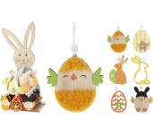 Húsvéti akasztós fa figurák Nyuszi Display-n 72 db/szett