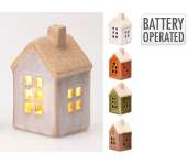 Kerámia házikó LEDes 9cm