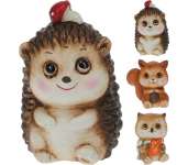 Kerámia őszi erdei állatok 7cm