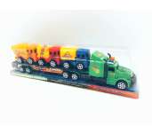 játék szállító Kamion 3 munkagéppel