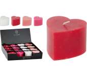 Gyertya szív alakú üvegben 95gr