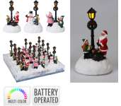 Polyrezin Havas táj világító lámpaoszloppal