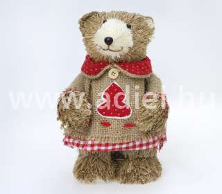 Dekoráció szalma maci