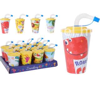 Ivópohár szívószállal 400ml