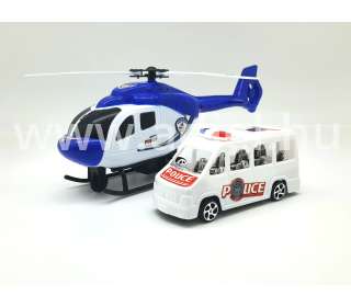 Játék Helikopter+Rendőrségi autó