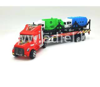 Játék Trailer kukásautó szállító 40cm