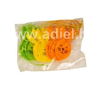 Filc nyuszifigura tojásfejű 7cm 12db-os szett