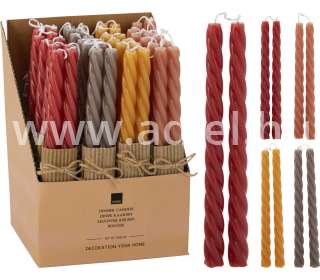 Gyertya csavart 2 db-os szett őszi 25cm