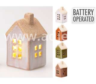 Kerámia házikó LEDes 9cm