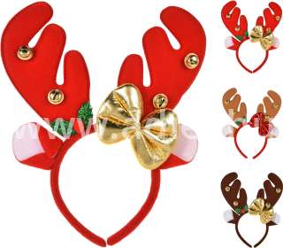 Rénszarvas fejdísz csengettyűs masnis