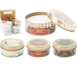 Illatgyertya fémdobozos 6x3cm