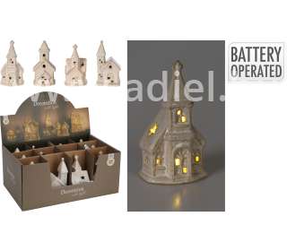 Kerámia Templom világítós 13cm