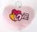 Plüss párna szív Love 11x8 cm.